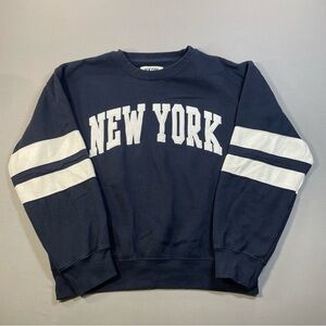 New York Popular Crewneck Collegiate "New York" Sweatshirt - Womens Large
